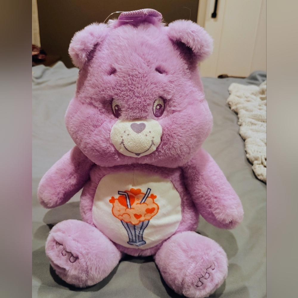 Care Bears Share Bear Plushie  -  17" Share Bear Plush Backpack Doll
